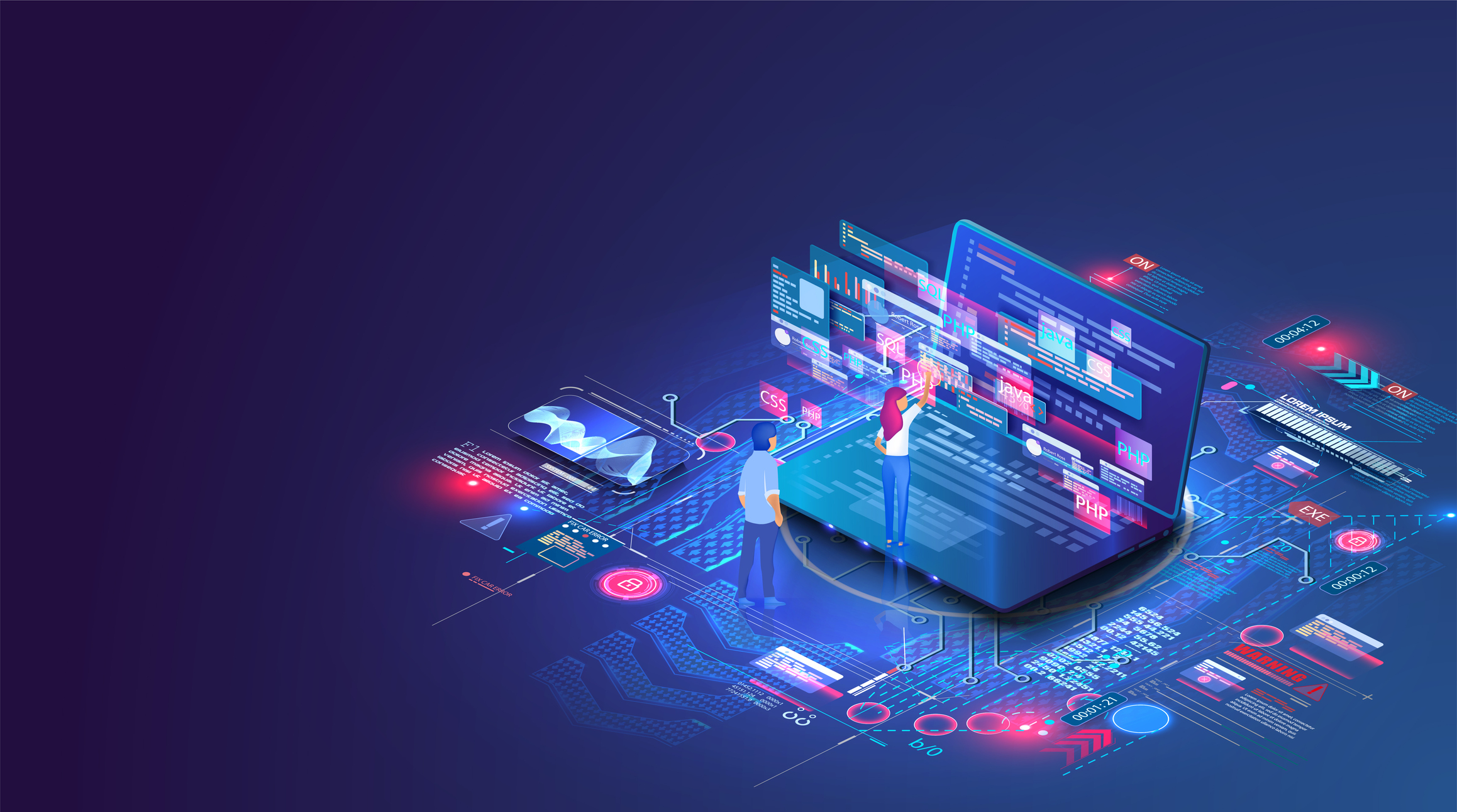 About CQ 1 Two strategists activating AI systems on a futuristic digital dashboard, symbolizing CQ's mission to weaponize finance and health through intelligent automatio